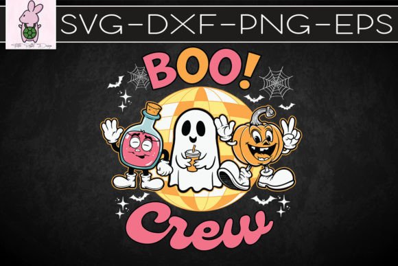 Boo Crew Halloween Spooky Retro SVG