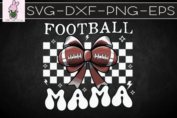 Coquette Bow Football Mama American SVG