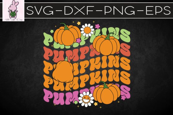 Floral Pumpkins Retro Thanksgiving SVG