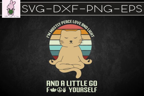Funny Yoga Cat Meditating SVG