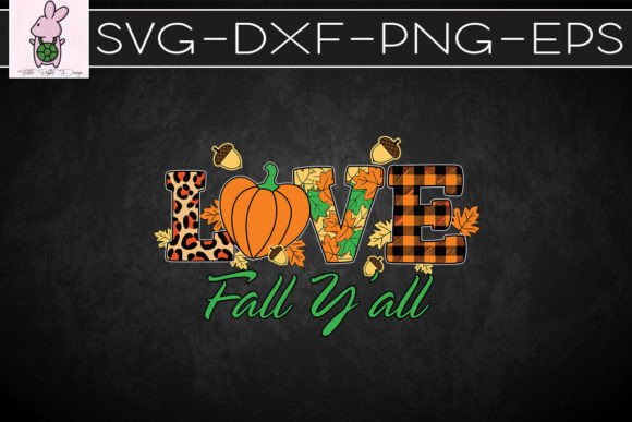 Love Fall Y all Thankful Autumn SVG