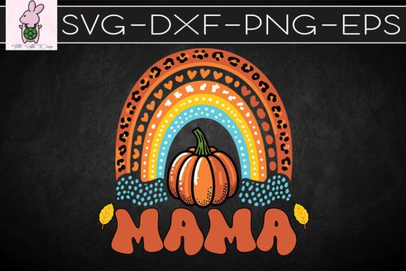 Retro Thankful Pumpkin Mama SVG