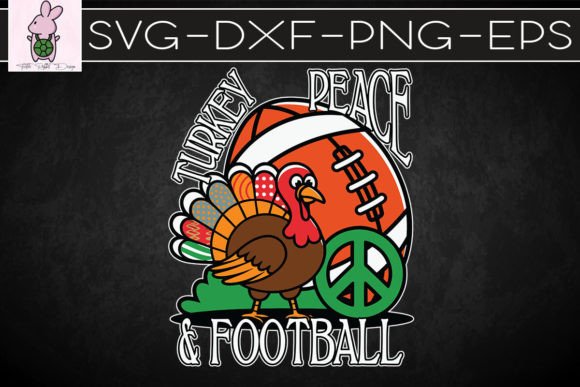 Thanksgiving Peace Turkeys Football SVG
