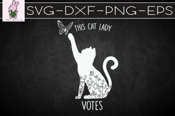 This Cat Lady Catch a Butterfly SVG