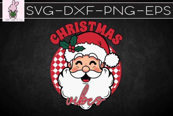 Vintage Groovy Santa Claus Christmas SVG
